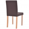 Τραπεζαρία & Καρέκλες 7 τεμ. Καφέ Συνθετικό Δέρμα / Ξύλο Δρυός