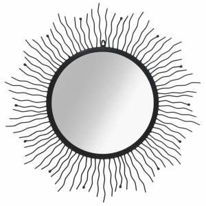 Καθρέφτης Τοίχου Ήλιος Μαύρος 80 εκ.