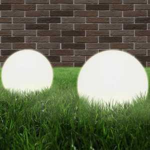 Φωτιστικά Μπάλα LED 2 τεμ. Σφαιρικά 30 εκ. Ακρυλικά (PMMA)