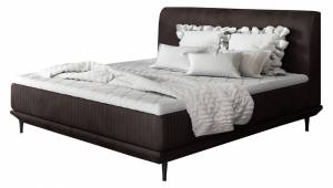 Επενδυμένο κρεβάτι Wavy με στρώμα και ανώστρωμα-140 x 200-Kafe