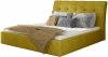 Επενδυμένο κρεβάτι Vibrani-140 x 200-Κίτρινο-Με μηχανισμό ανύψωσης