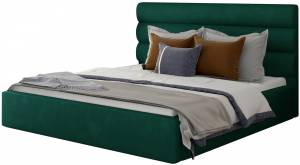 Επενδυμένο κρεβάτι Volcito-180 x 200-Πράσινο-Χωρίς μηχανισμό ανύψωσης