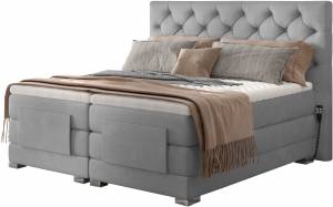 Επενδυμένο κρεβάτι Clover με στρώμα και ανώστρωμα-Gkri Anoixto-140 x 200