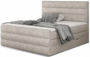 Επενδυμένο κρεβάτι Caribou-Ekrou-180 x 200