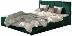 Επενδυμένο κρεβάτι Grady-160 x 200-Χωρίς μηχανισμό ανύψωσης-Prasino