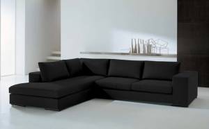 Γωνιακός καναπές Carla-Δεξιά-260φ 200β-Μαύρο