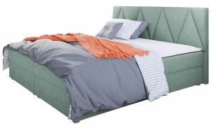 Επενδυμένο κρεβάτι Fado III με στρώμα και ανώστρωμα-140 x 200-Fustiki
