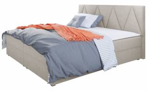 Επενδυμένο κρεβάτι Fado III με στρώμα και ανώστρωμα-180 x 200-Mpez
