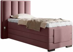 Επενδυμένο κρεβάτι Villard 90 με στρώμα και ανώστρωμα-Somon