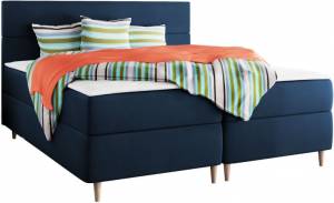 Επενδυμένο κρεβάτι Flo με στρώμα και ανώστρωμα-Mple-140 x 200
