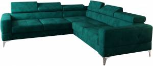 Γωνιακός καναπές Soreko Max-Prasino-Αριστερή