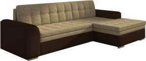Γωνιακός καναπές Comfort-Δεξιά-Καφέ - Μπεζ
