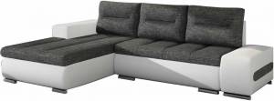 Γωνιακός καναπές Otto-Αριστερή-Λευκό - γκρι