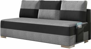 Καναπές - Κρεβάτι Atlas-Γκρι - Μαύρο