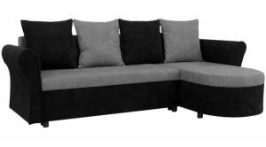 Γωνιακός καναπές Dimus-Μαύρο - γκρι
