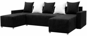 Γωνιακός καναπές Fedora-Μαύρο