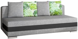 Καναπές - κρεβάτι Zenia-Γκρι - Μαύρο