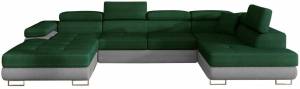 Γωνιακός καναπές Romeo-Δεξιά-Πράσινο - Γκρι