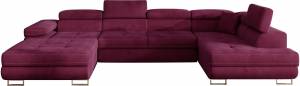 Γωνιακός καναπές Romeo-Δεξιά-Βυσσινί