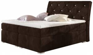 Επενδεδυμένο κρεβάτι Baltimore με στρώμα και ανώστρωμα-140 x 200-Karudi