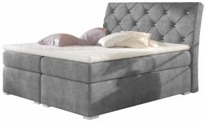 Επενδεδυμένο κρεβάτι Baltimore με στρώμα και ανώστρωμα-140 x 200-Gkri