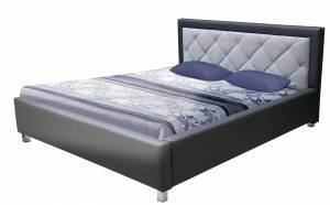 Επενδυμένο κρεβάτι 180 x 200-Gkri skouro - Gkri anoixto-Χωρίς μηχανισμό ανύψωσης