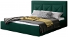 Επενδυμένο κρεβάτι 140 x 200-Πράσινο-Χωρίς μηχανισμό ανύψωσης