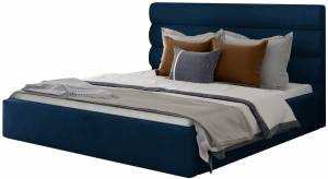 Επενδυμένο κρεβάτι -180 x 200-Μπλέ-Χωρίς μηχανισμό ανύψωσης