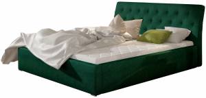 Επενδυμένο κρεβάτι Prasino-Χωρίς μηχανισμό ανύψωσης-160 x 200