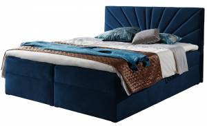 Επενδυμένο κρεβάτι Mple Skouro-140 x 200 εκ.