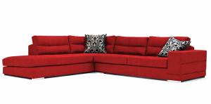 Γωνιακός καναπές Δεξιά-280φ 220β-Κόκκινο