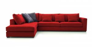 Γωνιακός καναπές Δεξιά-290φ 230β-Κόκκινο