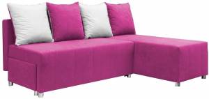 Γωνιακός καναπές -Ροζ