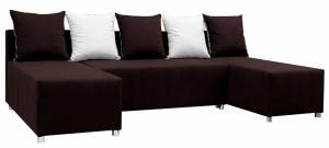 Γωνιακός καναπές -Καφέ σκούρο