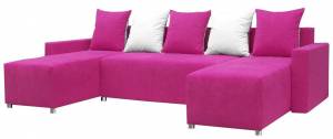 Γωνιακός καναπές -Ροζ