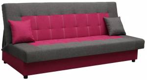 Καναπές - κρεβάτι -Γκρι - Ροζ