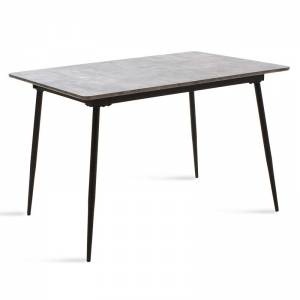 Τραπέζι MDF επεκτεινόμενο χρώμα γκρι cement 120-160x80x76εκ