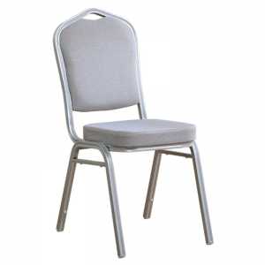 Καρέκλα Μέταλλο Βαφή Silver - Ύφασμα Γκρι