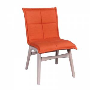 Καρέκλα White Wash - Ύφασμα Πορτοκαλί