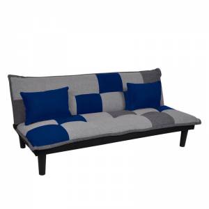 Καναπές - Κρεβάτι Σαλονιού - Καθιστικού Ύφασμα Patchwork Blue