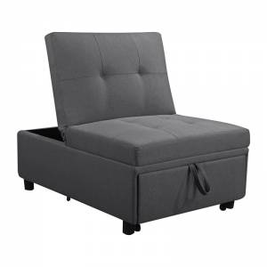 Καρέκλα - Κρεβάτι Σαλονιού - Καθιστικού Ύφασμα Σκούρο Γκρι