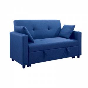 Καναπές - Κρεβάτι Σαλονιού - Καθιστικού 2Θέσιος Ύφασμα Μπλε